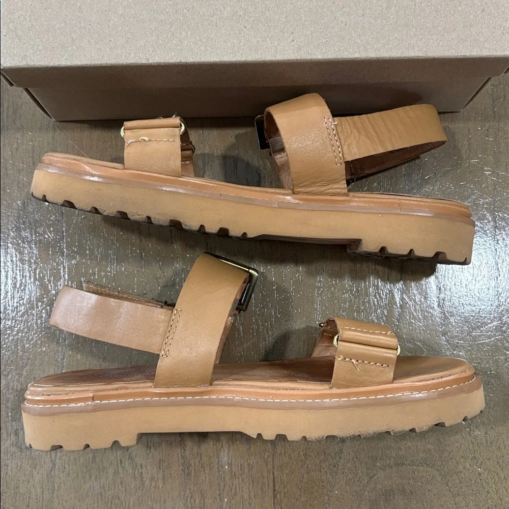 Madewell The Cady Lugsole Sandal Desert Camel Size 7.5 US - Picture 3 of 8
